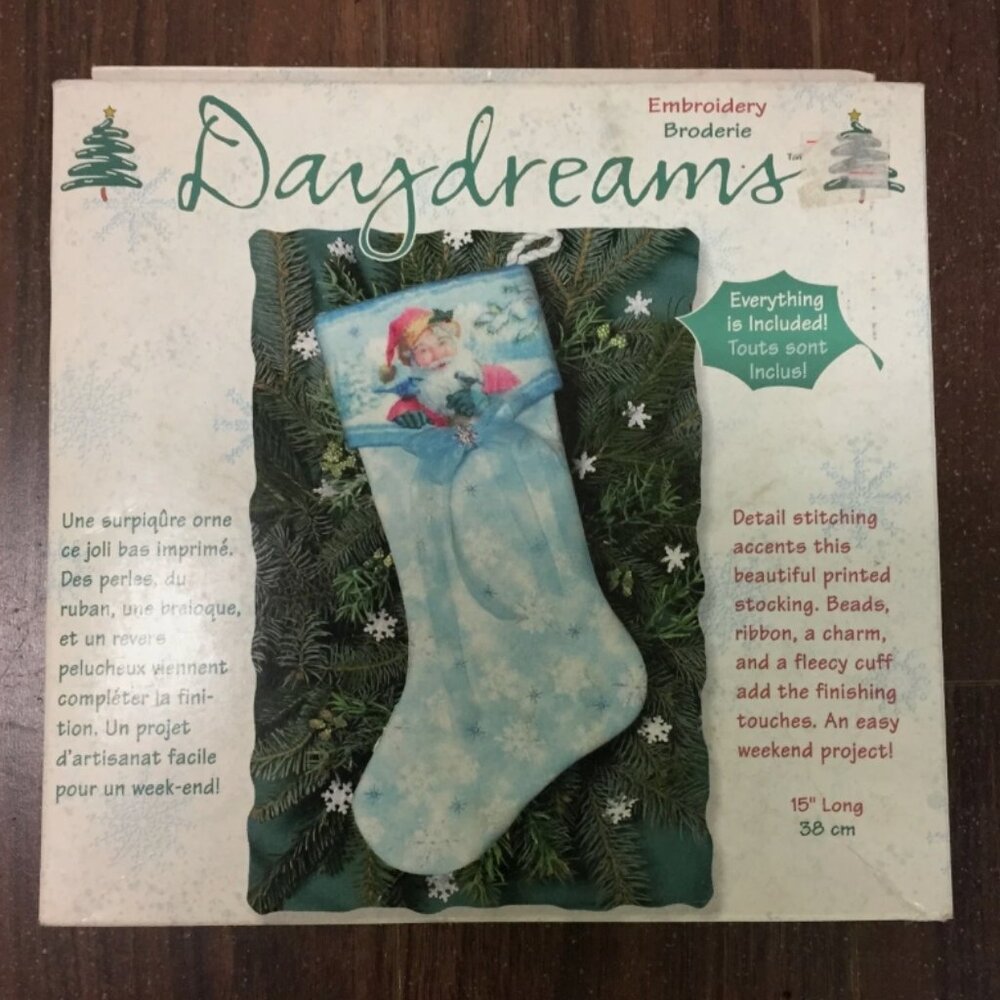 Beginner EASY Weekend Project Daydreams Stocking Kit 72684 Dimensions Santa